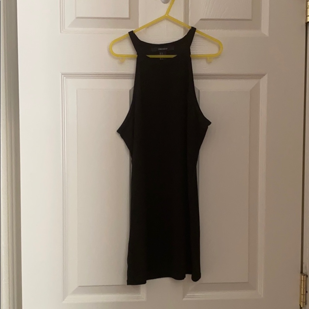 Black High Neck Tank Top
